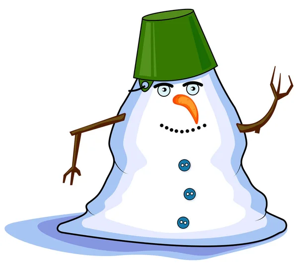 Melting snowman theme image 2 Royalty Free Vector Image