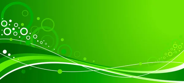 Абстрактный зеленый волнистый фон с линиями — стоковый вектор