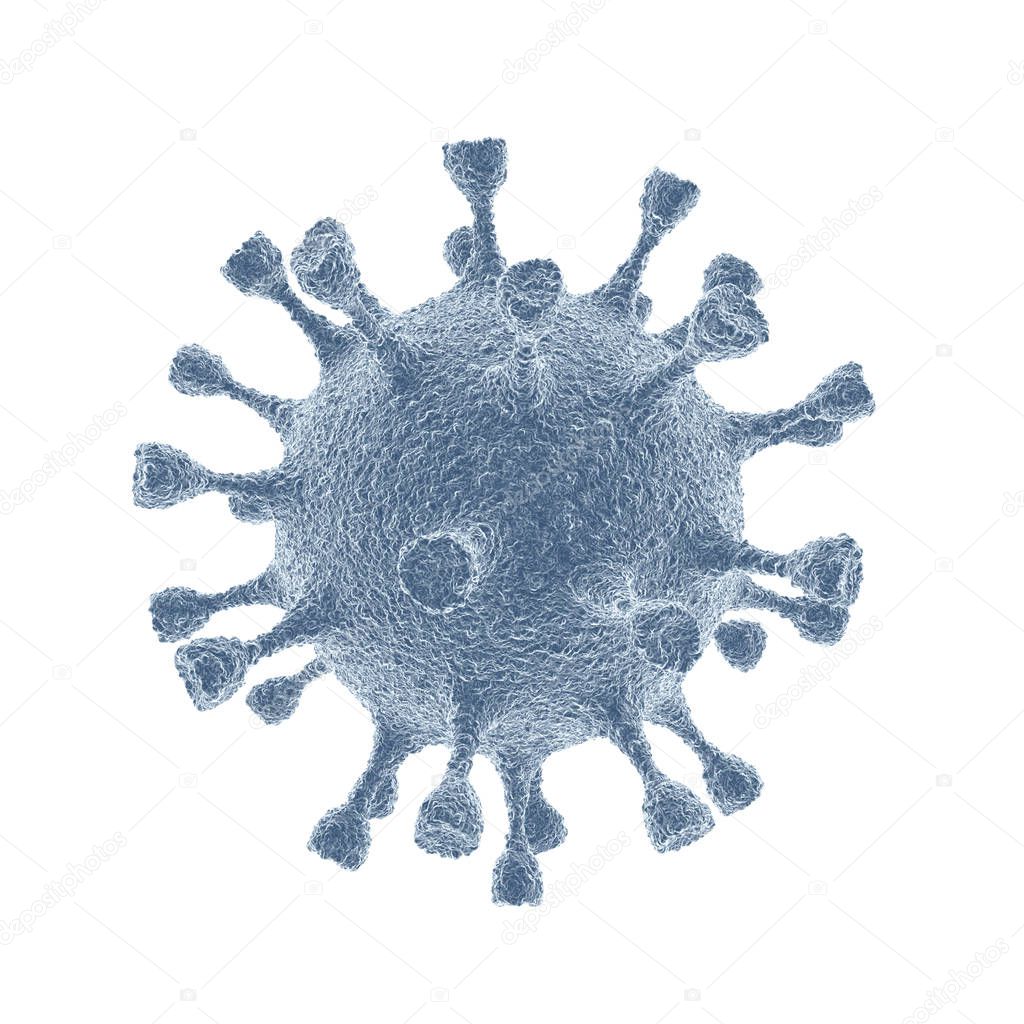 Coronavirus in an electron microscope