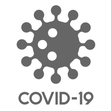 Coronavirus Simgesi. Coronavirus enfeksiyonunun kavramsal sembolü COVID-19. Vektör illüstrasyonu.