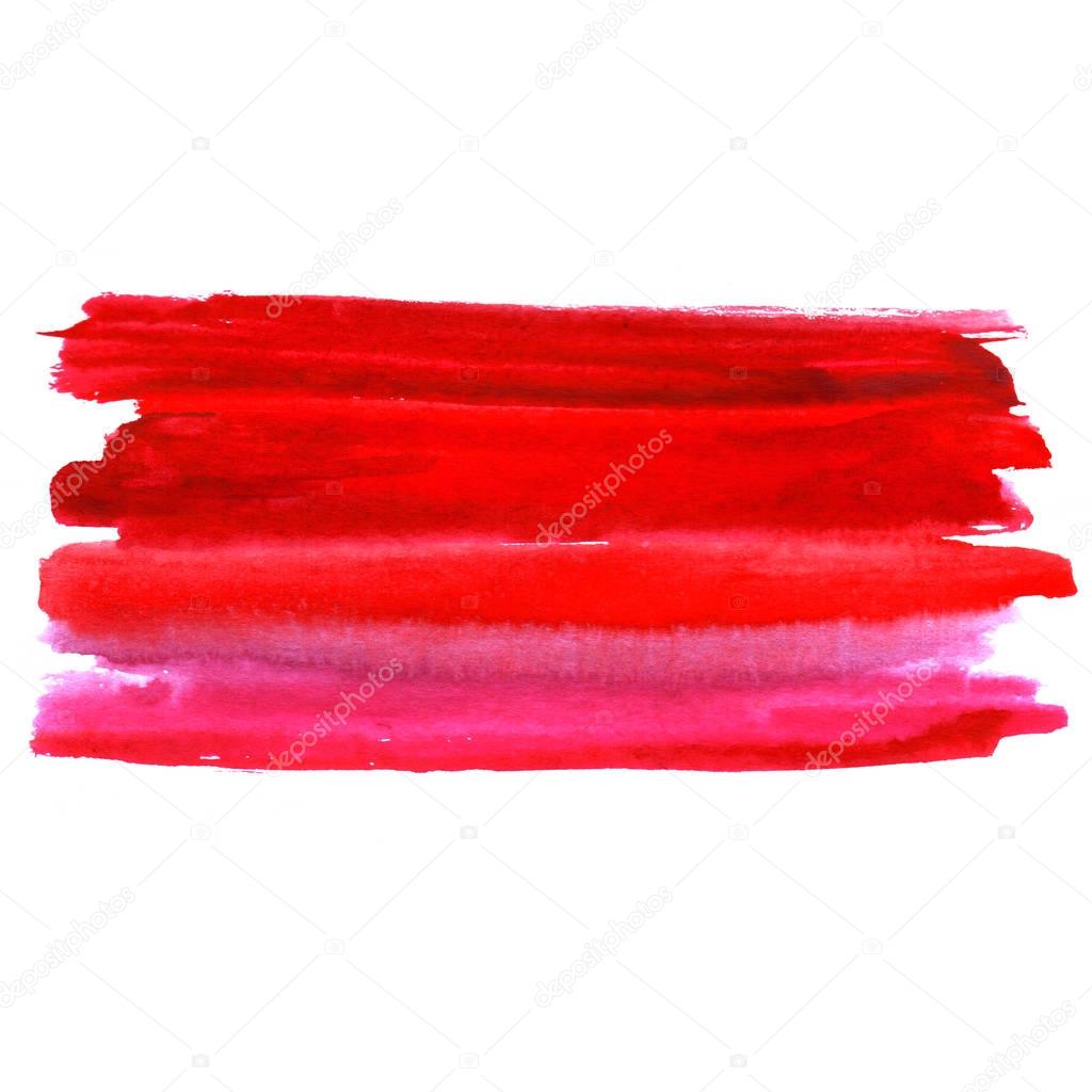 abstract hand drawn red and pink watercolor background
