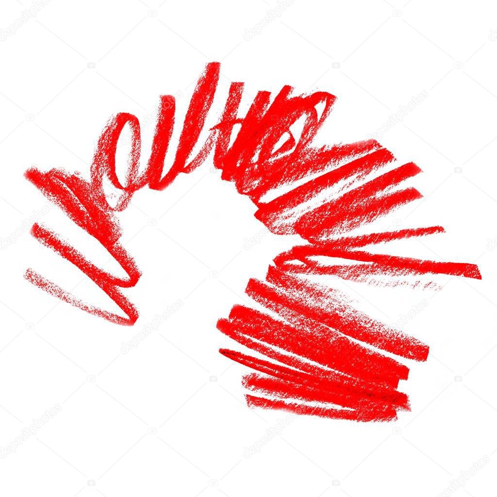 Abstract hand drawn red colored pencil  background