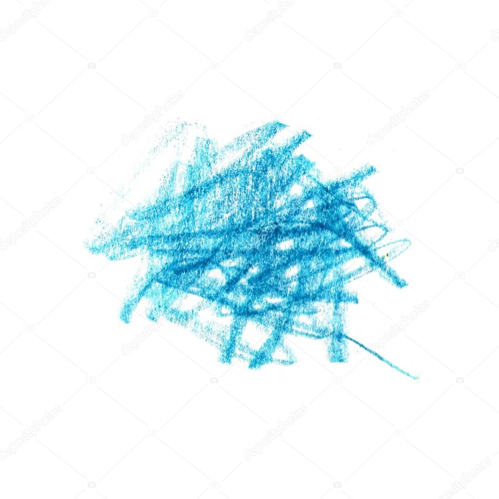 Abstract hand drawn blue colored pencil  background