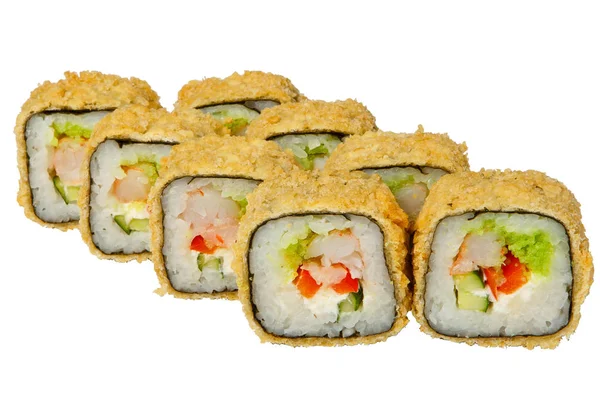 Çin yemeği ve suşi rulo karides