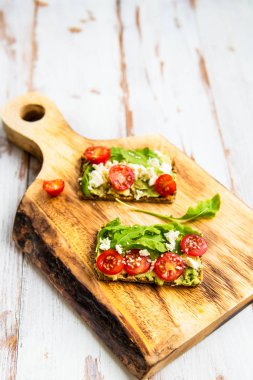 Kepekli çavdar kraker sağlıklı Snack