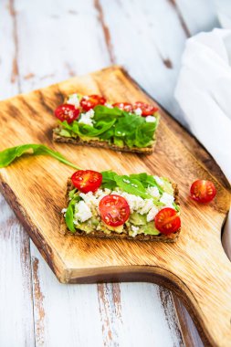 Kepekli çavdar kraker sağlıklı Snack