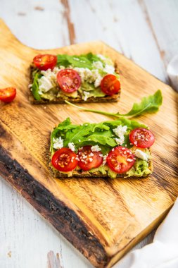 Kepekli çavdar kraker sağlıklı Snack