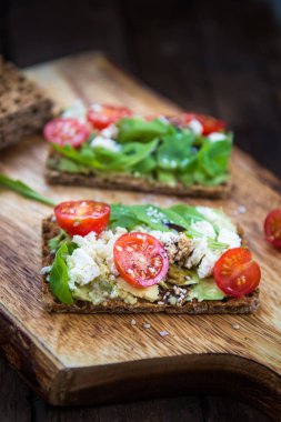 Kepekli çavdar Crispbread kraker sağlıklı Snack