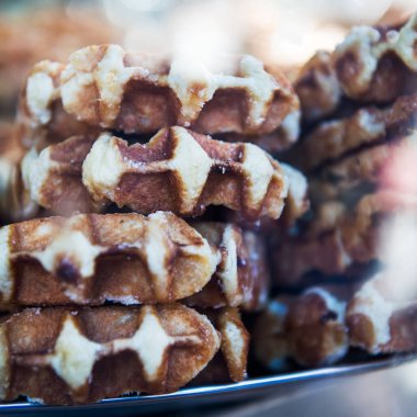 Gıda pazarı Belçika Wafles dolu 