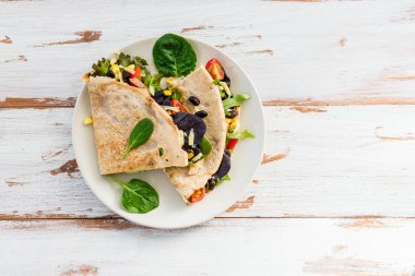 Tuzlu karabuğday krep veya Quesadilla