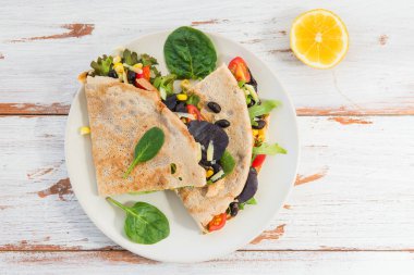 Tuzlu karabuğday krep veya Quesadilla