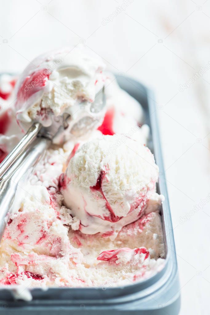 Vanilla Berry Ice Cream 