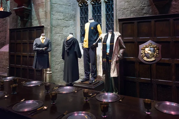 O conjunto do Grande Salão como Hogwarts, LEAVESDEN, Reino Unido — Fotografia de Stock