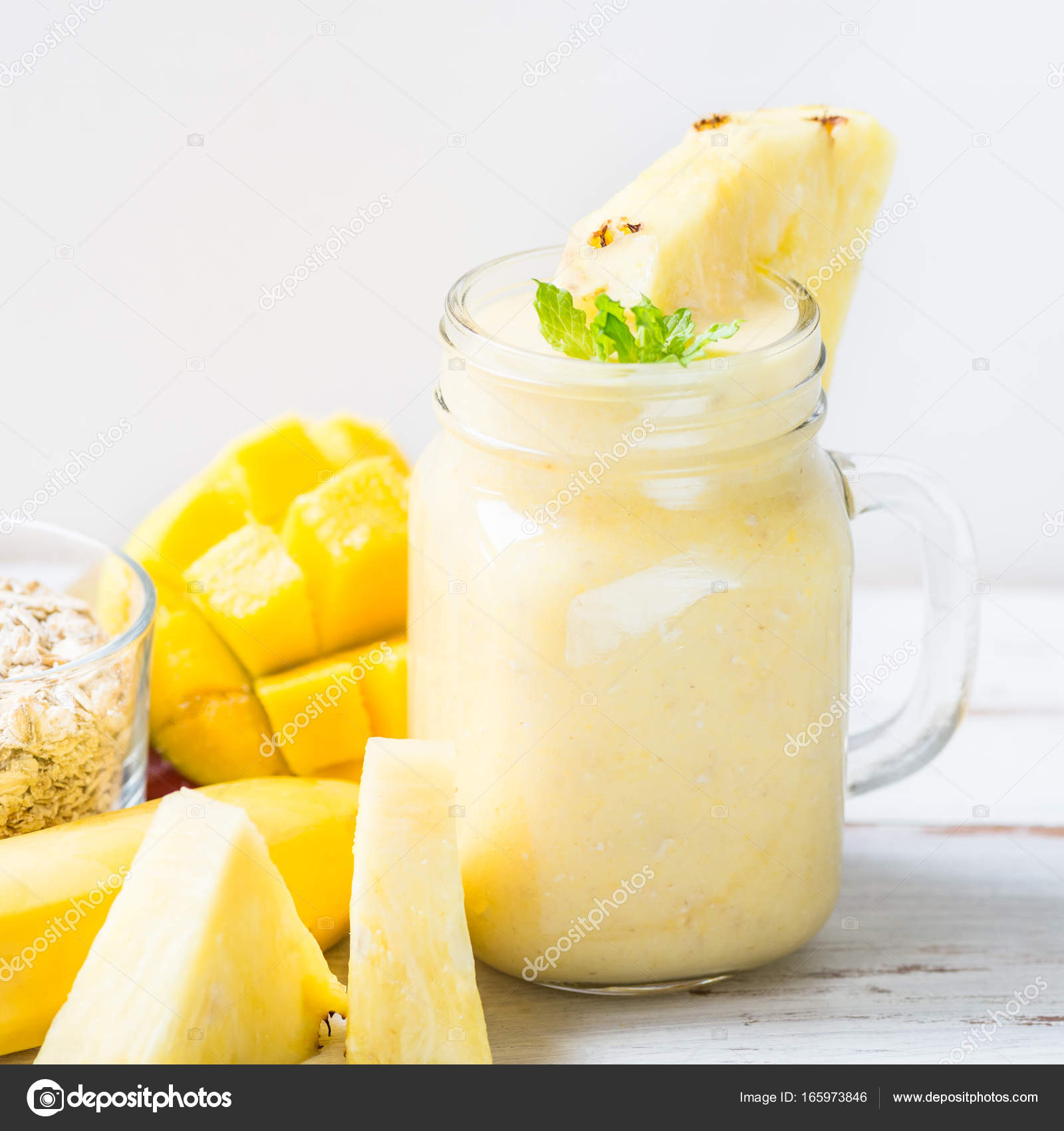 Batido de pina y avena