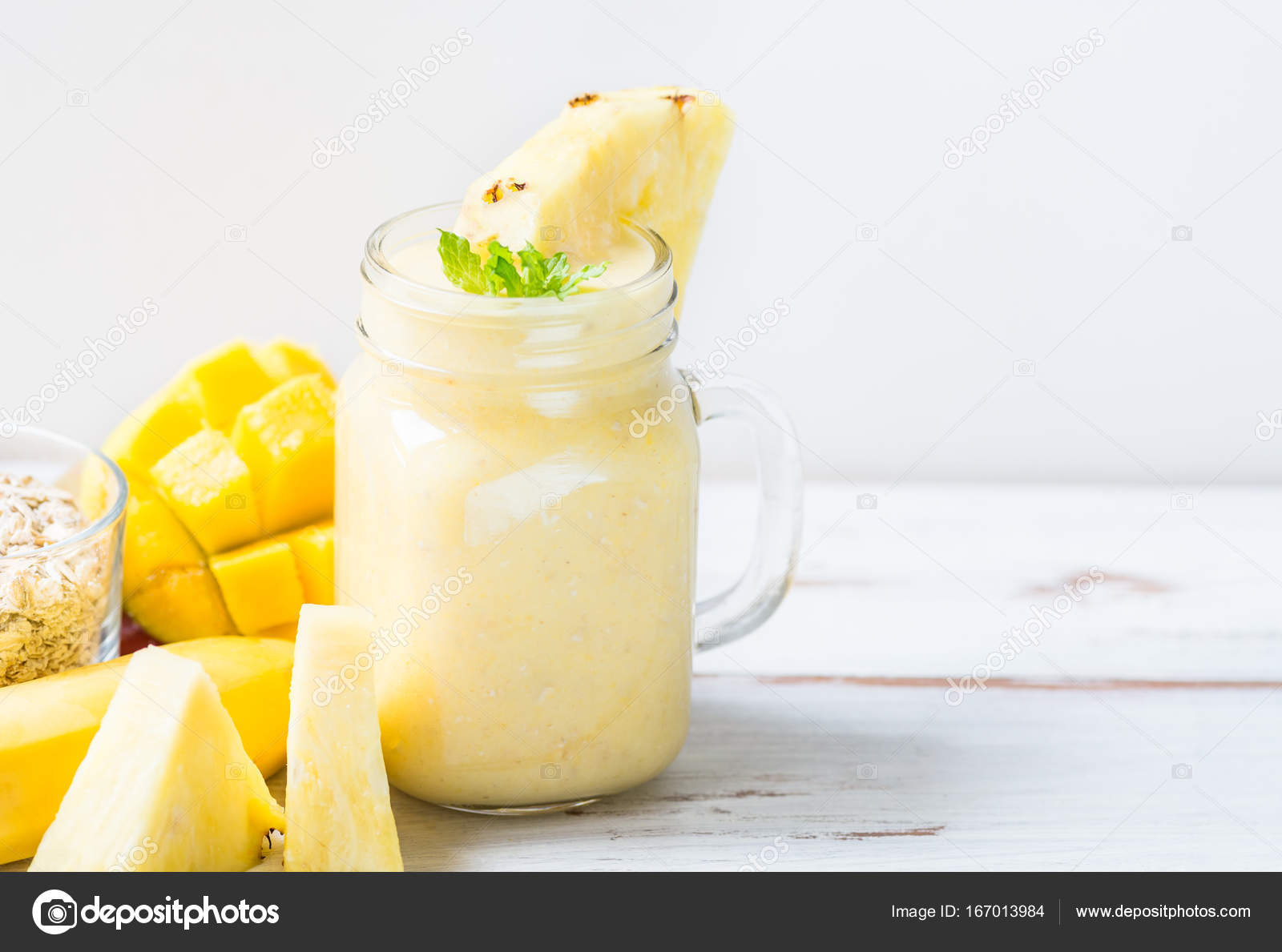 Batido de pina y avena
