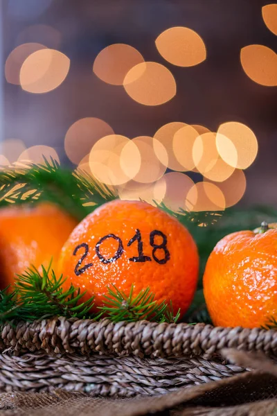 Año Nuevo 2018 se acerca el concepto —  Fotos de Stock