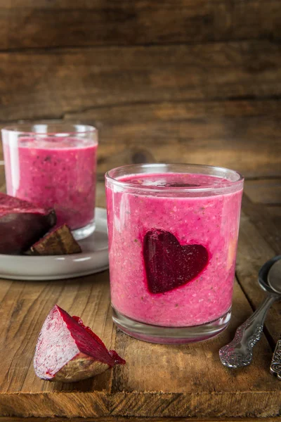 Zdravá řepa Smoothie k snídani — Stock fotografie