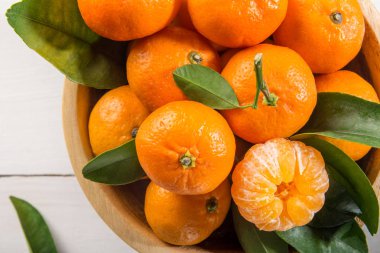 Lezzetli ve güzel küçük mandalina