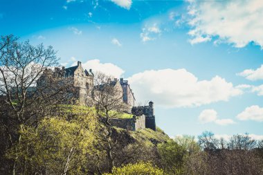 Edinburgh castle castle Rock'da edinburgh, scotland, İngiltere