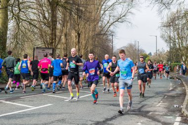  Manchester, İngiltere'de büyük Manchester maraton
