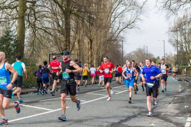  Manchester, İngiltere'de büyük Manchester maraton