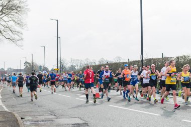  Manchester, İngiltere'de büyük Manchester maraton