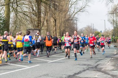  Manchester, İngiltere'de büyük Manchester maraton