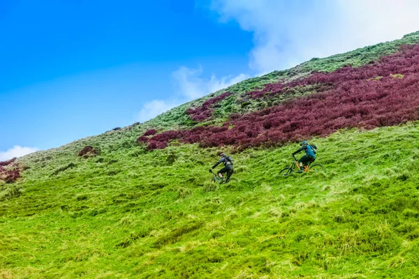 Mam Tor, Peak District Milli Parkı, Englan bisiklet dağ — Stok fotoğraf