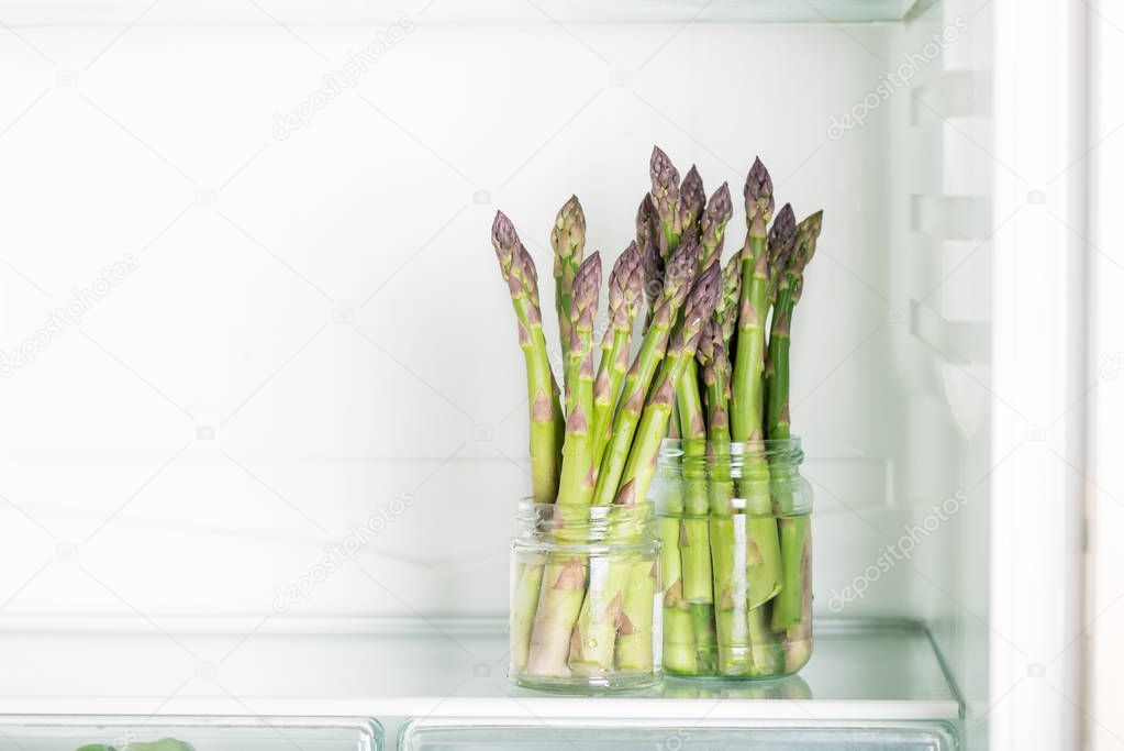 Flavoursome, sweet and tender British asparagus in the fridge