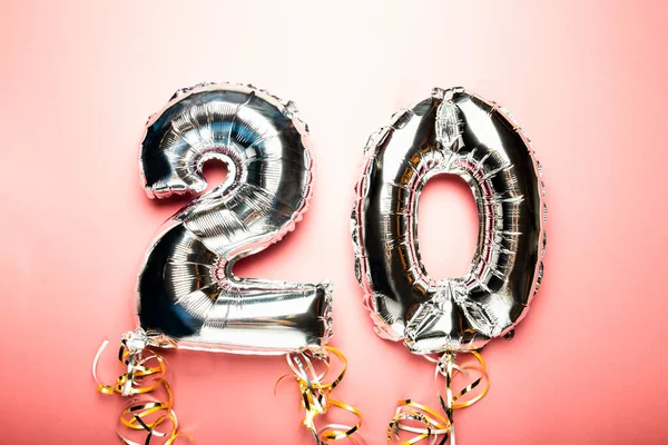 Ballong Bunting för fest Grattis 20-årsjubileum — Stockfoto