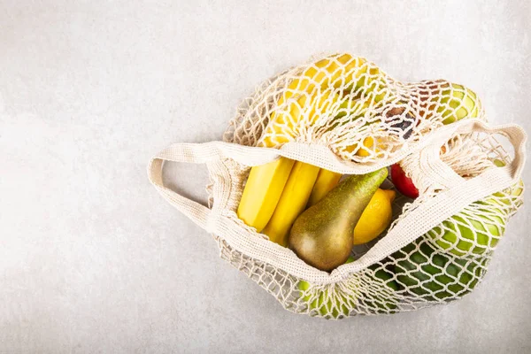 Cotton String Mesh Bag with Fruits