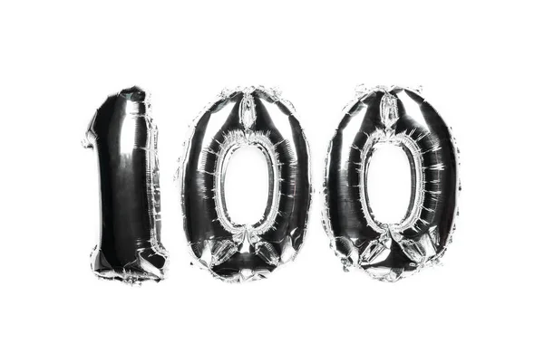 행복 한 100 주년 을축하 하기 위한 기구 표지 — 스톡 사진