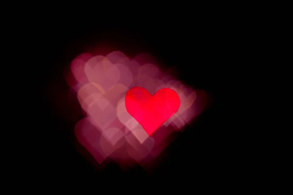 Abstrakt ljus, bokeh mönster i hjärtform — Stockfoto