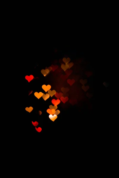 Αφηρημένο φως, bokeh μοτίβο σε σχήμα καρδιάς — Φωτογραφία Αρχείου