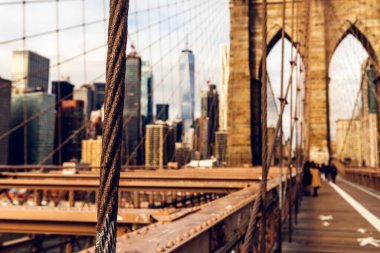 New York 'taki Brooklyn Köprüsü' nün detayları