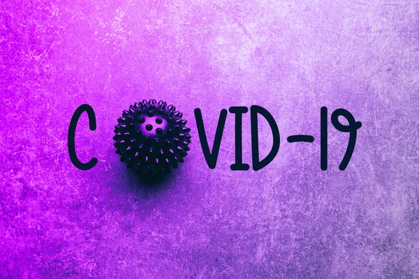 Ord Covid Abstrakta Virusstammodeller Covid Eller Coronavirus Pandemi — Stockfoto