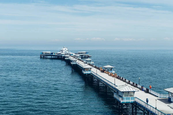 Llandudno Tengeri Front Észak-Walesben, Egyesült Királyság — Stock Fotó