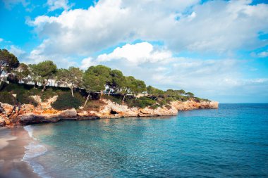 Palma 'da masmavi suları olan sahil.