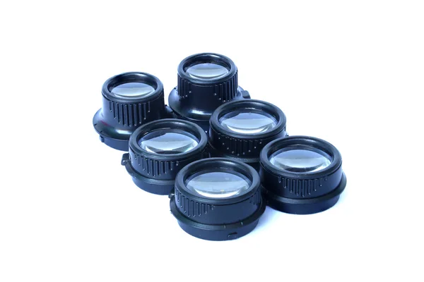 Magnificaciones de lentes en aislados —  Fotos de Stock