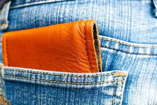 wallet in cloth jeans pocket