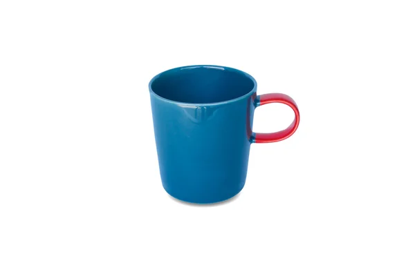 Голубая чашка на изолированных — стоковое фото