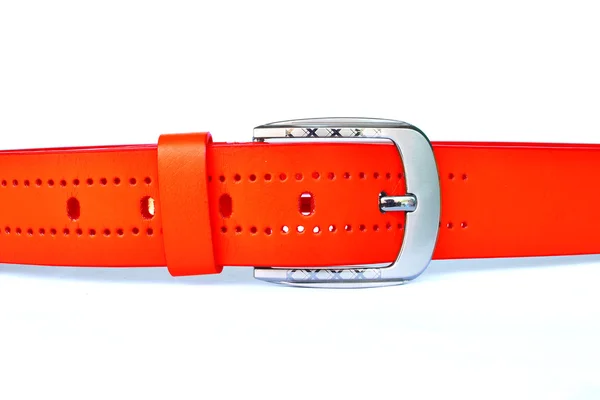 Belt orange color on isolated white — Stockfoto