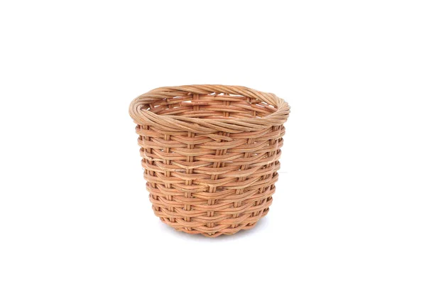 Wood Basket Isolated — Stock Photo, Image
