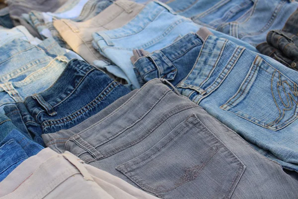 Primer Plano Jeans Fondo — Foto de Stock