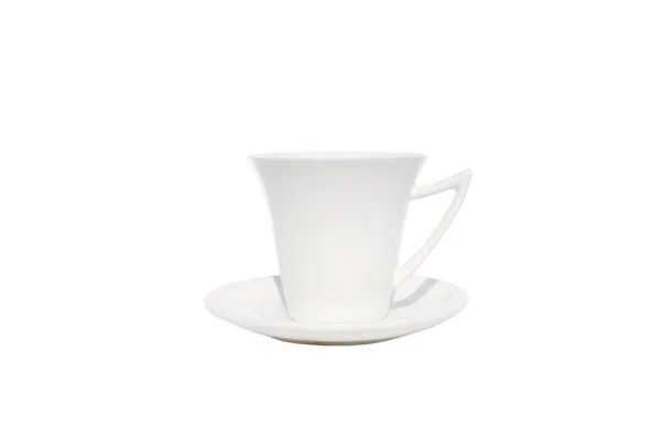 孤立的白色咖啡杯 — 图库照片
