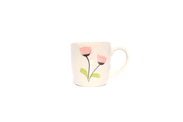 Καφές Φλυτζάνι Floral Σχέδια — Φωτογραφία Αρχείου