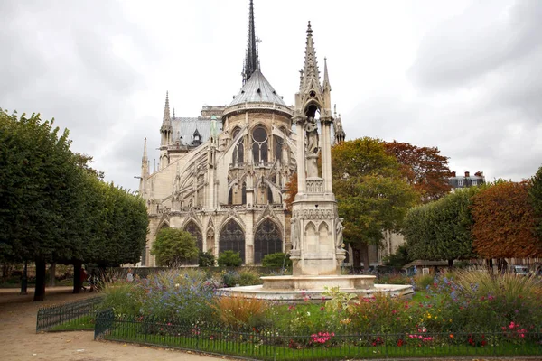 Notre Dame, la vista desde el otro lado — Foto de Stock