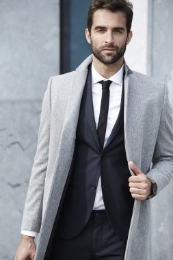 Yakışıklı işadamı ceket