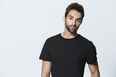 siyah iç çamaşırı yakışıklı adam