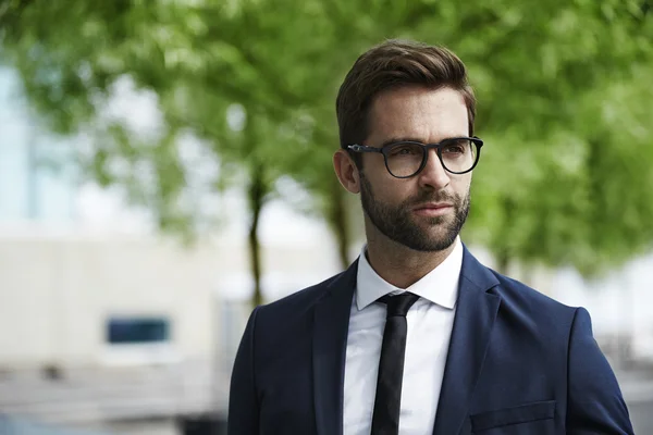 Smart dressed man in glasses — Stock Photo, Image